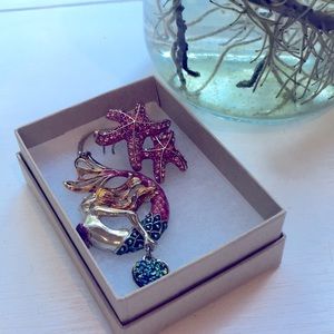 Rhinestone Mermaid and Starfish